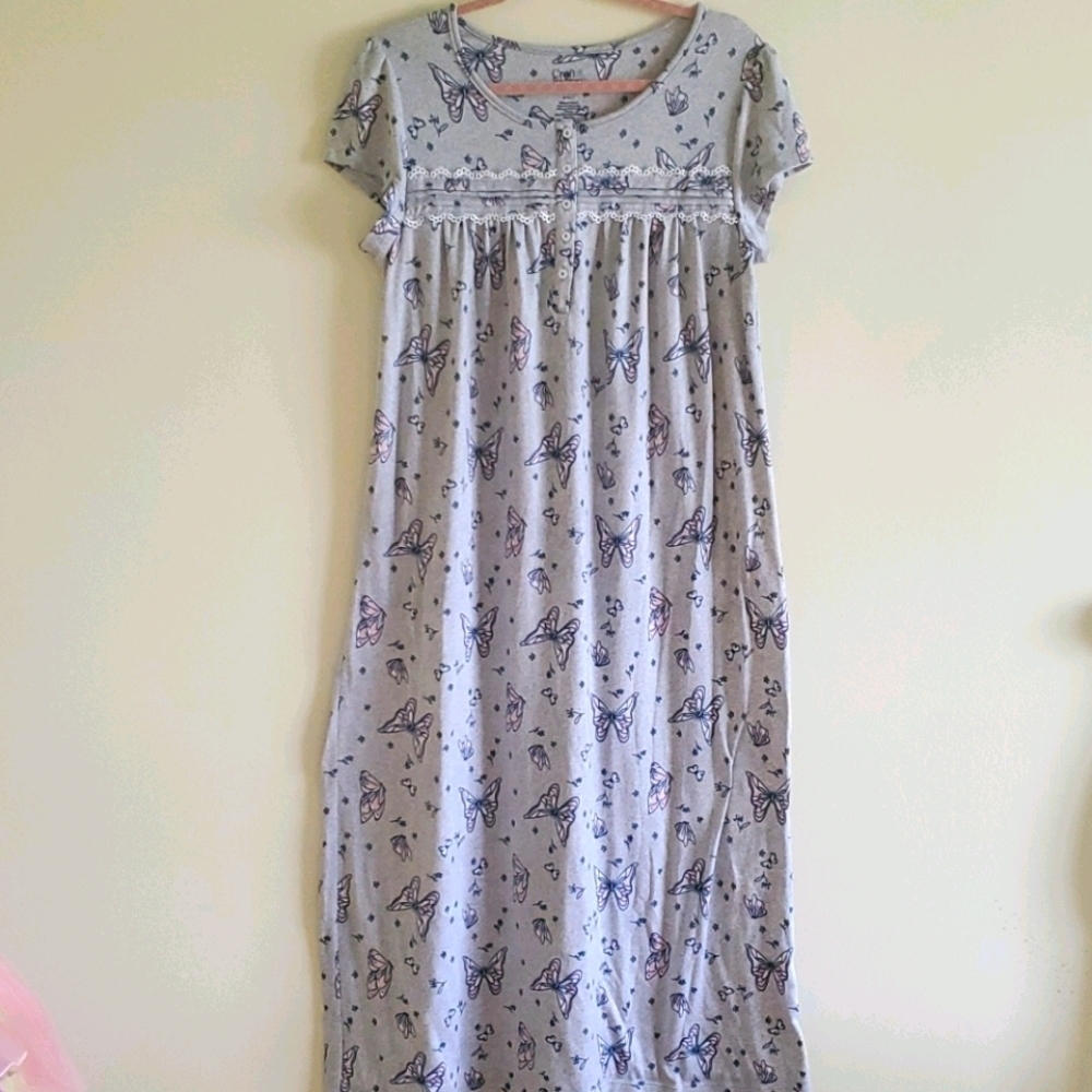 Women's Croft & Barrow® Short Sleeve Knit Nightgow - Picture 3 of 5